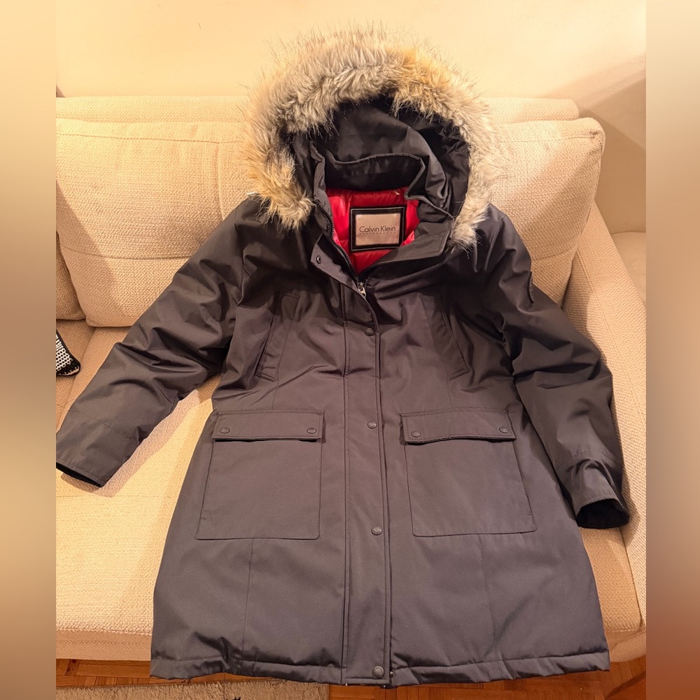 Calvin Klein men’s  Black Parka Coat
